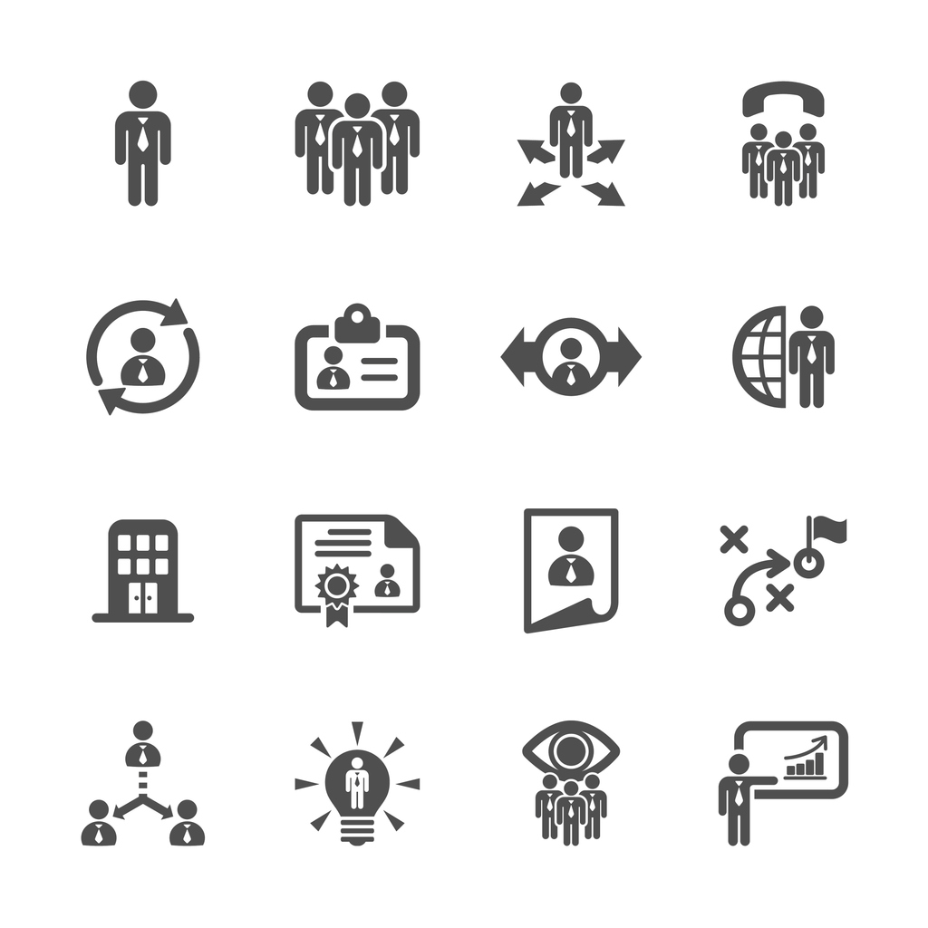 human resource management icon set 2, vector eps10..
